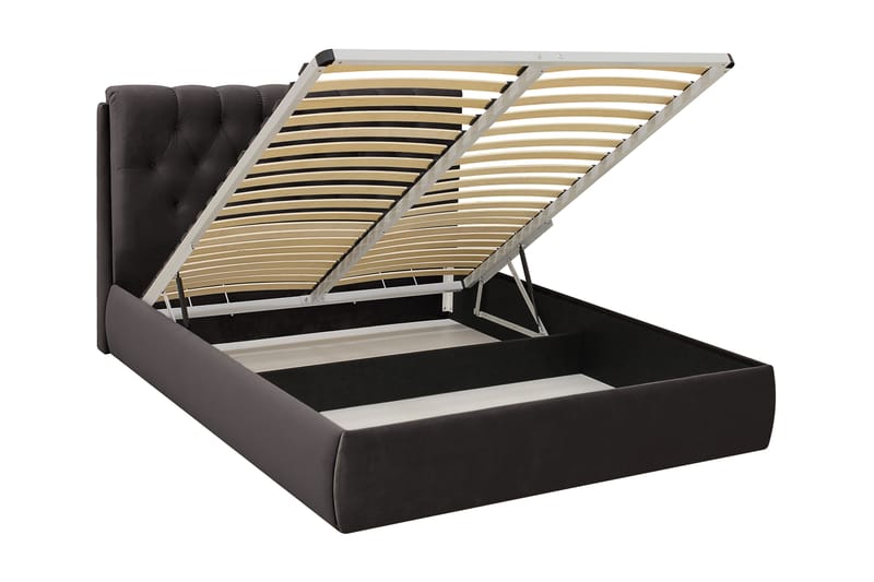 Bedford Sengpakke med Opbevaring 160x200 cm - Sort - Møbler - Senge - Komplet sengepakke