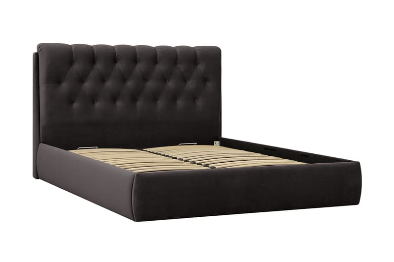 Bedford Sengpakke med Opbevaring 160x200 cm - Sort - Møbler - Senge - Komplet sengepakke