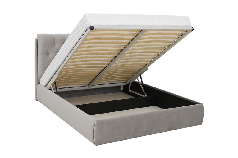 Bedford Sengpakke med Opbevaring 180x200 cm - Grå - Møbler - Senge - Komplet sengepakke
