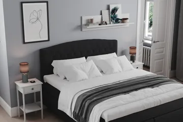 Belda Sengepakke 160x200 Fast - Sort - Møbler - Senge - Komplet sengepakke