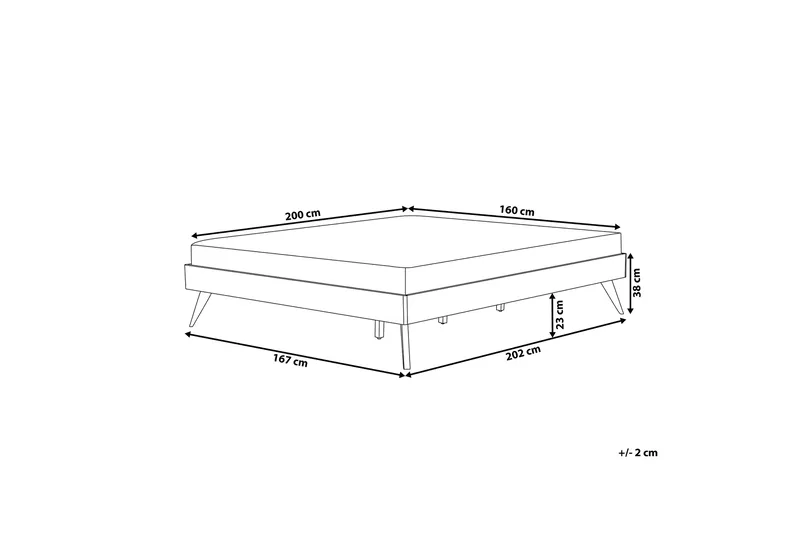 Benedik Sengeramme 160x200 cm - Hvid - Møbler - Senge - Sengeramme & sengestel