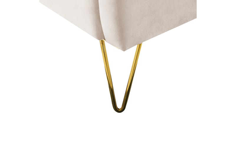 Benicio Sengeramme 160x200 cm - Beige/Guld - Møbler - Senge - Sengeramme & sengestel