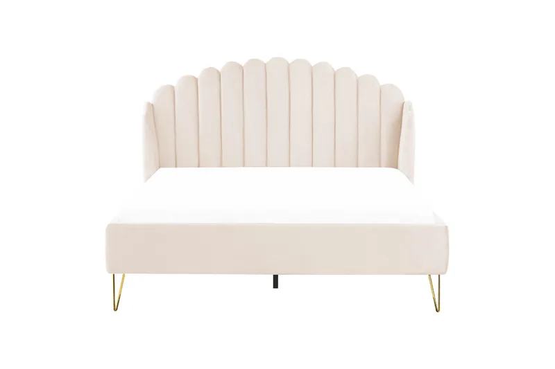 Benicio Sengeramme 160x200 cm - Beige/Guld - Møbler - Senge - Sengeramme & sengestel