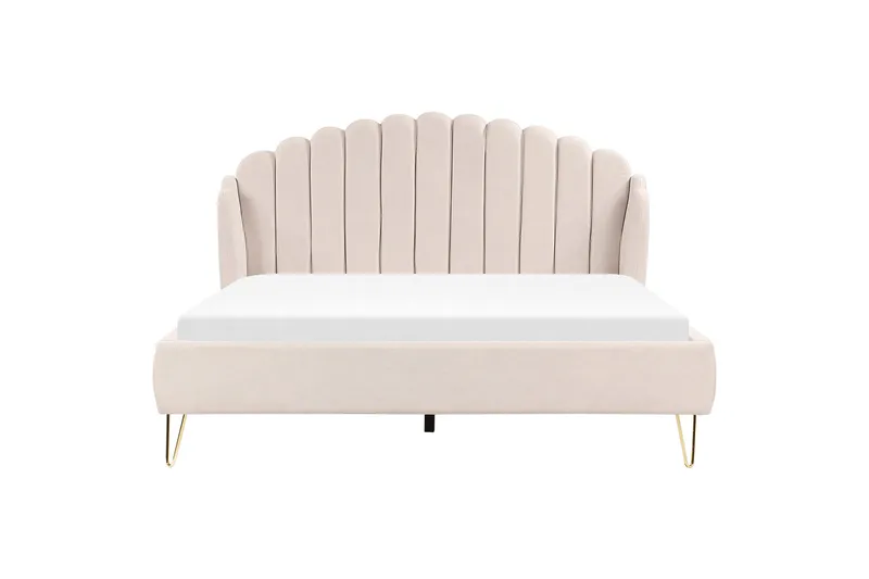 Benicio Sengeramme 180x200 cm - Beige/Guld - Møbler - Senge - Sengeramme & sengestel