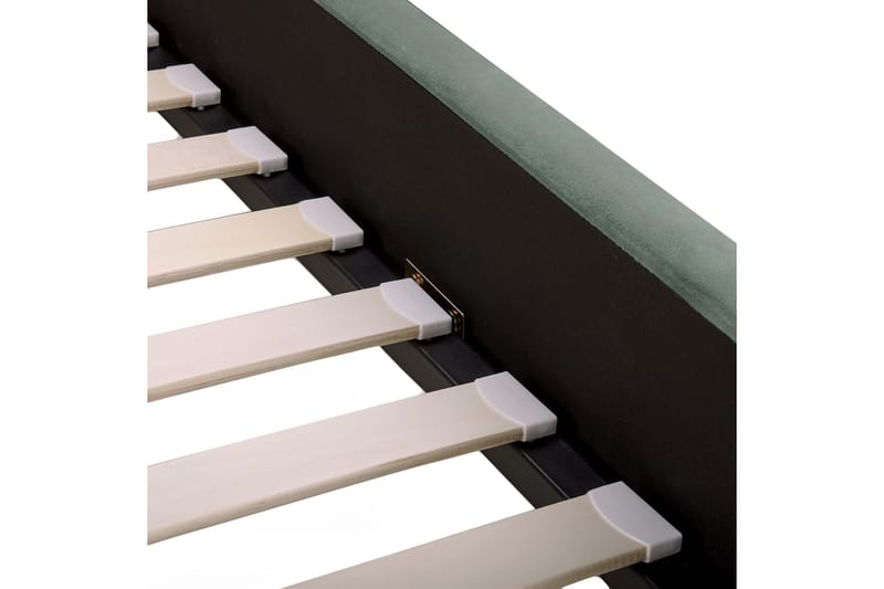 Benicio Sengeramme 180x200 cm - Grøn/Guld - Møbler - Senge - Sengeramme & sengestel