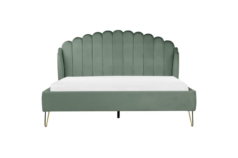 Benicio Sengeramme 180x200 cm - Grøn/Guld - Møbler - Senge - Sengeramme & sengestel
