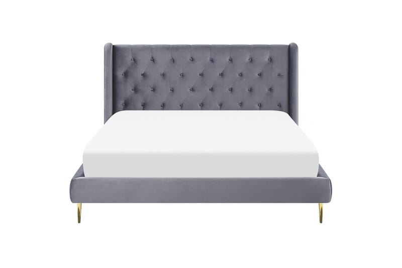 Bernie Sengeramme 160x200 cm - Grå/Guld - Møbler - Senge - Sengeramme & sengestel