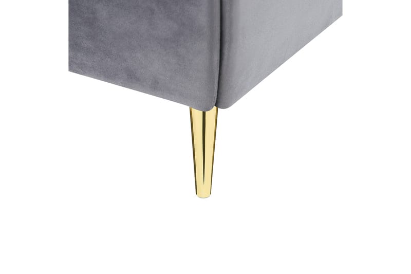 Bernie Sengeramme 160x200 cm - Grå/Guld - Møbler - Senge - Sengeramme & sengestel