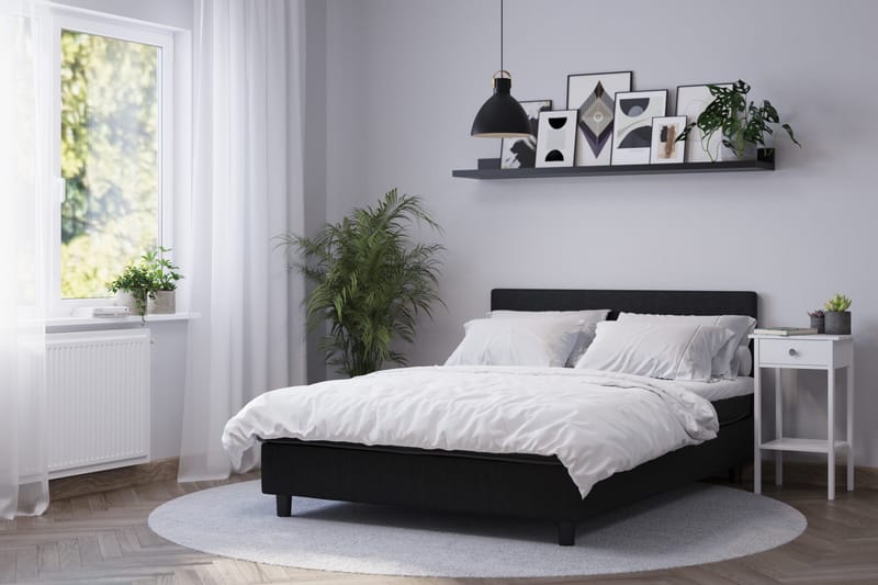 Billingen  Komplet Sengepakke 120x200 cm - Sort - Møbler - Senge - Kontinentalsenge
