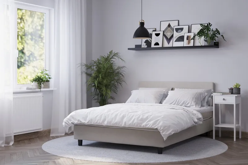 Billingen  Komplet Sengepakke 140x200 cm - Beige - Møbler - Senge - Kontinentalsenge