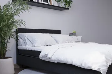 Billingen  Komplet Sengepakke 160x200 cm - Sort - Møbler - Senge - Enkeltsenge