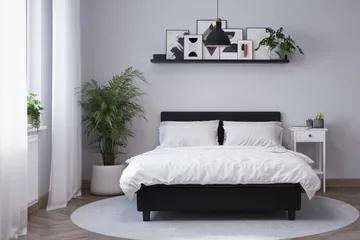 Billingen  Komplet Sengepakke 160x200 cm - Sort - Møbler - Senge - Enkeltsenge
