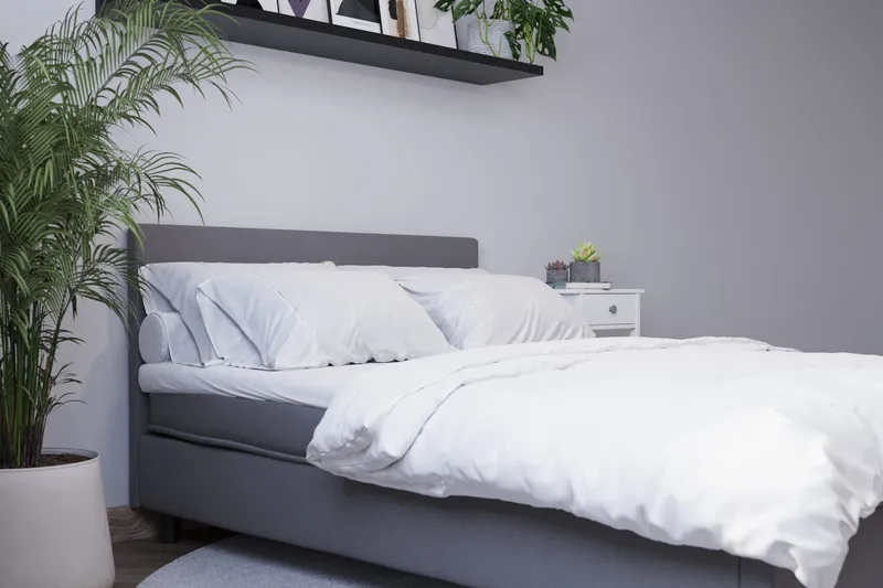 Billingen  Komplet Sengepakke 90x200 cm - Grå - Møbler - Senge - Kontinentalsenge