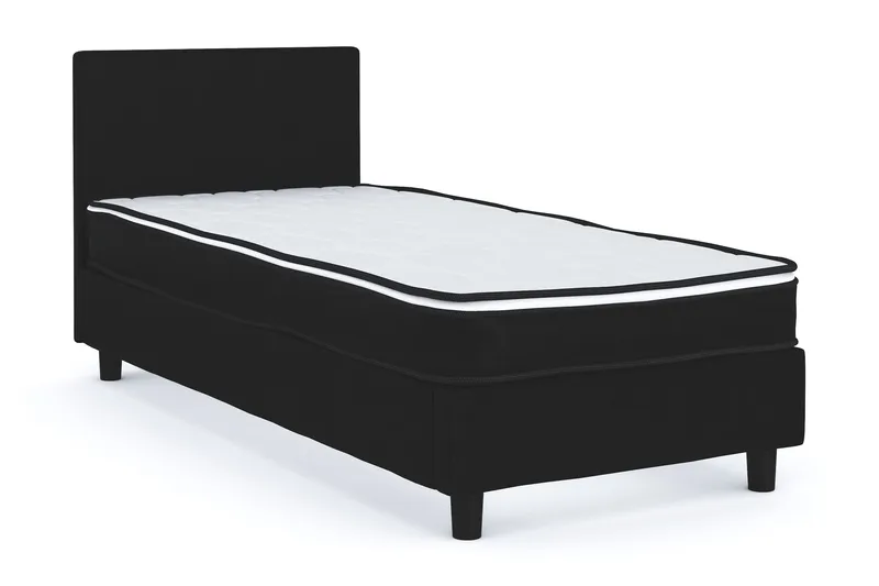 Billingen  Komplet Sengepakke 90x200 cm - Sort - Møbler - Senge - Kontinentalsenge