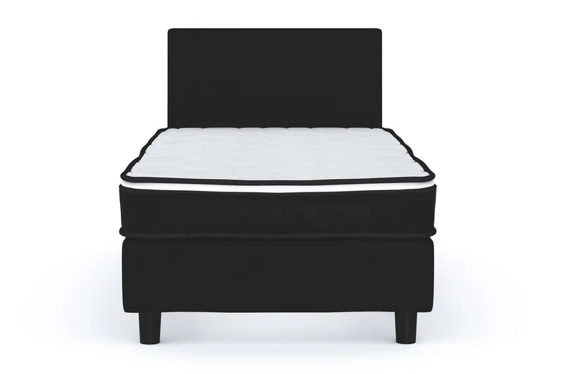 Billingen  Komplet Sengepakke 90x200 cm - Sort - Møbler - Senge - Kontinentalsenge