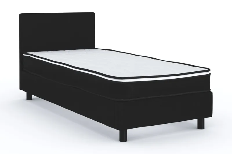 Billingen  Komplet Sengepakke 90x200 cm - Sort - Møbler - Senge - Kontinentalsenge