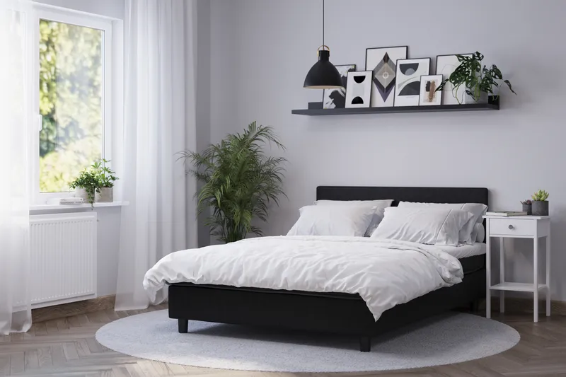 Billingen Kontinentalseng 160x200 cm - Sort - Møbler - Senge - Kontinentalsenge