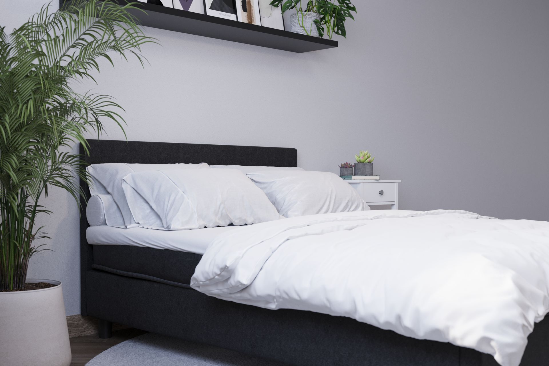 Billingen Kontinentalseng 180x200 cm - Sort - Møbler - Senge - Kontinentalsenge