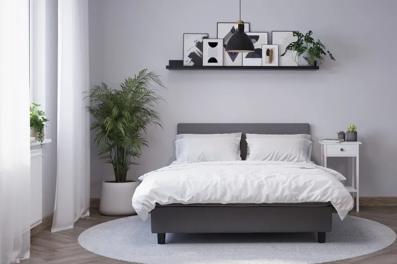 Billingen Kontinentalseng 90x200 cm - Grå - Møbler - Senge - Kontinentalsenge