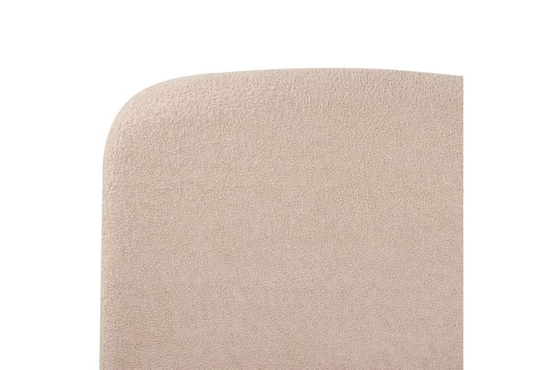 Blagnac Sengeramme med Opbevaring i Bouclé-stof med Sengegavl med Fasthedsgrad - Beige - Møbler - Senge - Sengeramme & sengestel