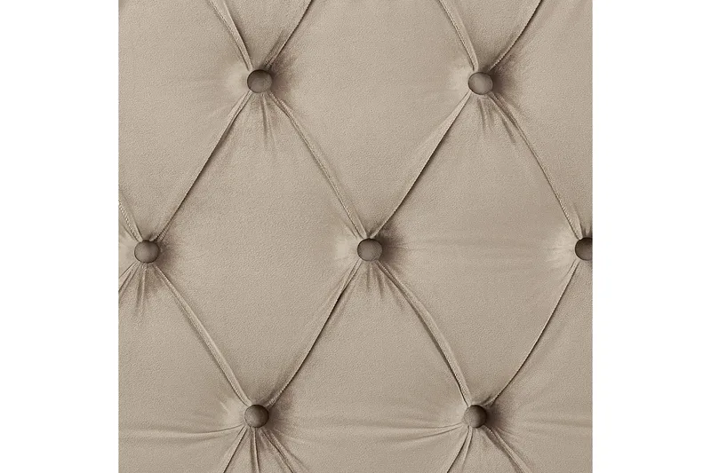 Bode Blød Sengeramme 180x200 cm i Fløjl med Sengegavl - Taupe - Møbler - Senge - Sengeramme & sengestel