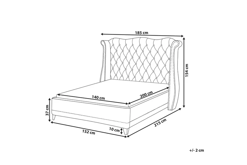 Bode Sengeramme 140x200 cm - Rosa - Møbler - Senge - Sengeramme & sengestel