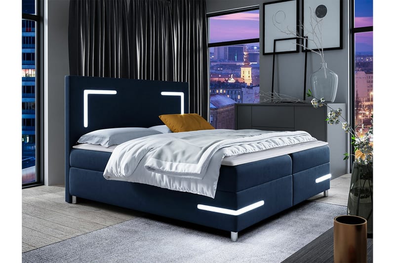 Boisdale Sengeramme 120x200 cm - Mørkeblå - Sengeramme & sengestel