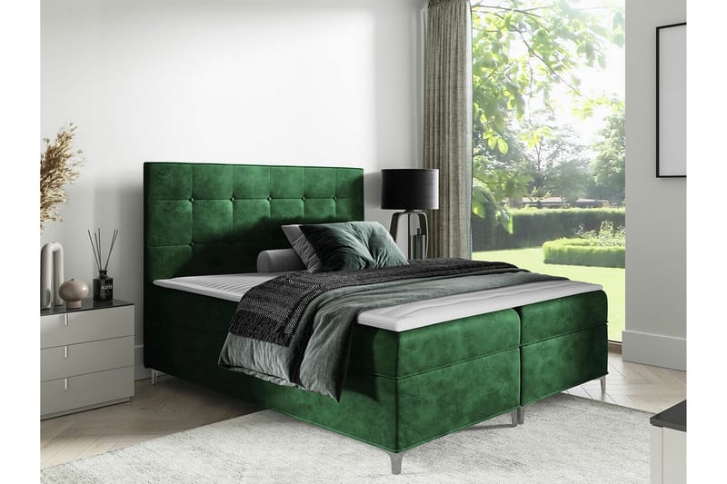 Boisdale Sengeramme 120x200 cm - Mørkegrøn - Sengeramme & sengestel