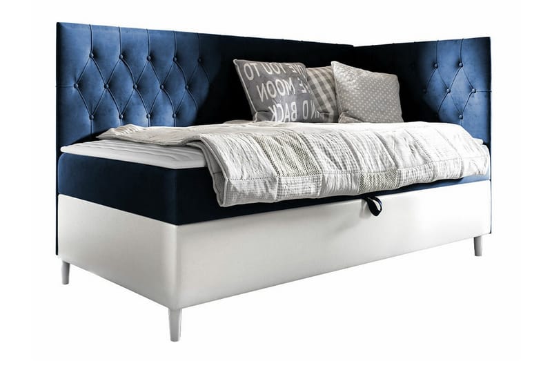 Boisdale Sengeramme 80x200 cm - Mørkeblå/Sort - Sengeramme & sengestel