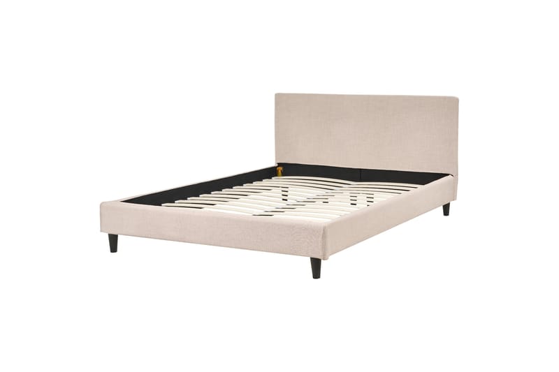 Bossom Sengeramme 140x200 cm, Beige/Mørkt træ