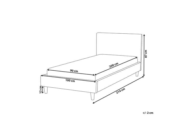 Bossom Sengeramme 90x200 cm - Grå/Mørkt træ - Møbler - Senge - Sengeramme & sengestel