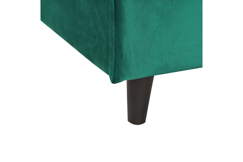 Bossom Sengeramme 90x200 cm i Fløjl med Sengegavl - Grøn - Møbler - Senge - Sengeramme & sengestel