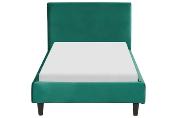 Bossom Sengeramme 90x200 cm i Fløjl med Sengegavl - Grøn - Møbler - Senge - Sengeramme & sengestel