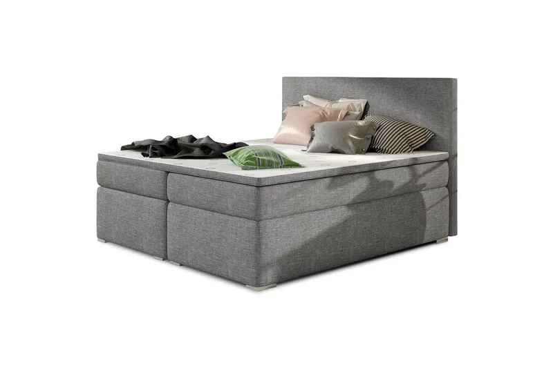 Box Spring Eltap Divalo - Sawana 21, Grå, 160x200 cm - Møbler - Senge - Kontinentalsenge