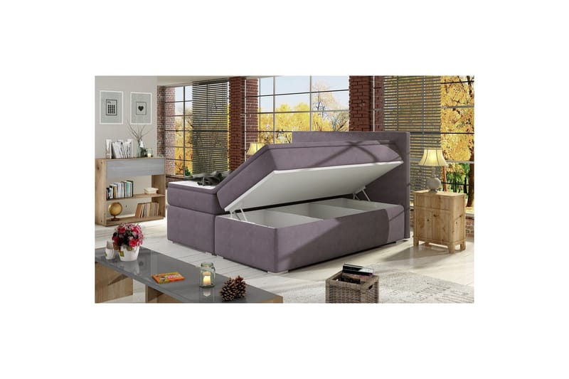 Box Spring Eltap Divalo - Soro 65, Pink, 140x200 cm - Møbler - Senge - Kontinentalsenge