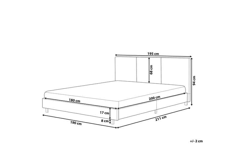 Albi Dobbelt seng 180x200 cm - Beige - Møbler - Senge - Boxmadras & boxseng