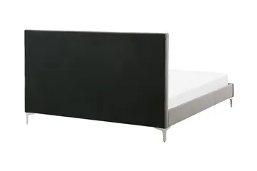 Amberta Boksseng 140x200 cm - Velour/Grå - Møbler - Senge - Sengeramme & sengestel