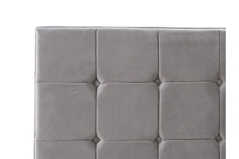 Amberta Boksseng 140x200 cm - Velour/Grå - Møbler - Senge - Boxmadras & boxseng