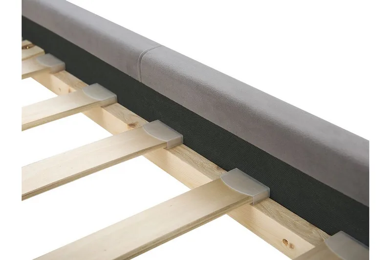 Amberta Boksseng 140x200 cm - Velour/Grå - Møbler - Senge - Boxmadras & boxseng