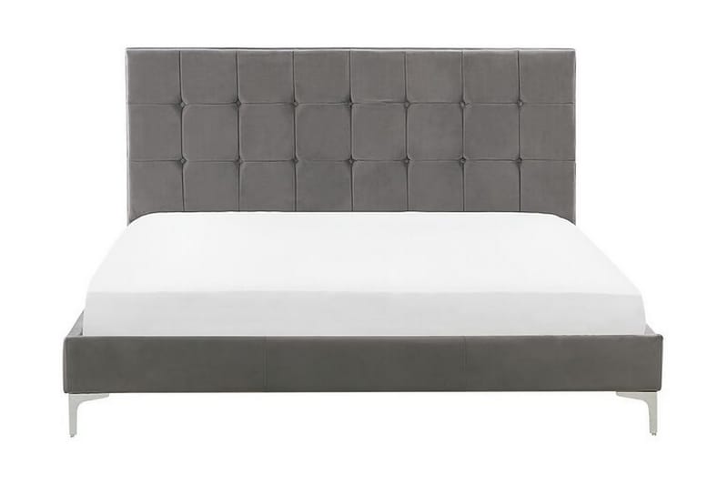 Amberta Boksseng 140x200 cm, Velour/Grå