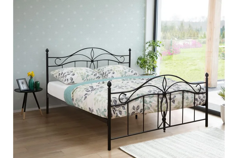 Antlia Boksseng 140x200 cm - Sort - Møbler - Senge - Sengeramme & sengestel