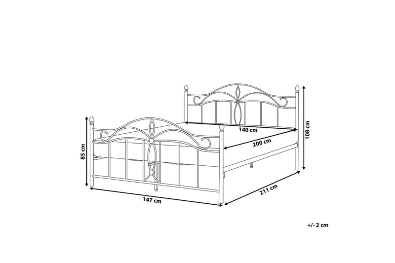 Antlia Boksseng 140x200 cm - Sort - Møbler - Senge - Sengeramme & sengestel