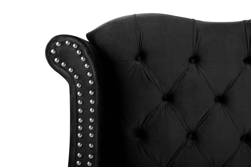 Ayette Dobbeltseng 160x200 cm - Sort/Velour - Møbler - Senge - Boxmadras & boxseng