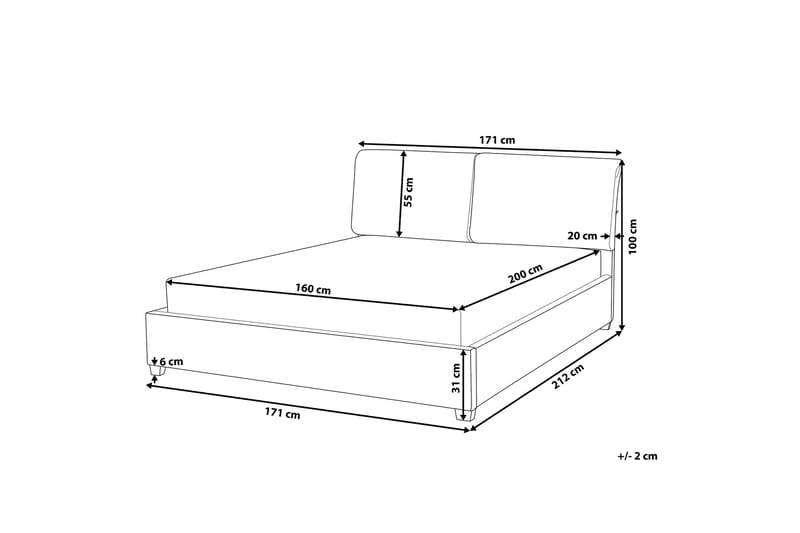 Belfort Dobbelt seng 160 | 200 cm - Beige - Møbler - Senge - Boxmadras & boxseng