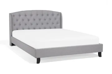Bordeau | Dobbelt seng 140 | 200 cm - Grå - Møbler - Senge - Sengeramme & sengestel