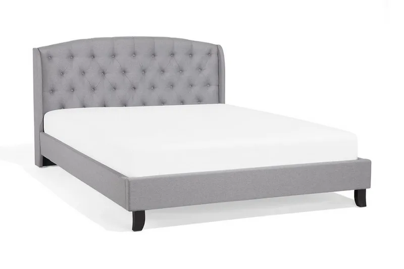 Bordeau | Dobbelt seng 140 | 200 cm - Grå - Møbler - Senge - Boxmadras & boxseng