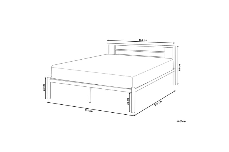 Cusset Dobbelt seng 160 | 200 cm - Hvid - Møbler - Senge - Boxmadras & boxseng