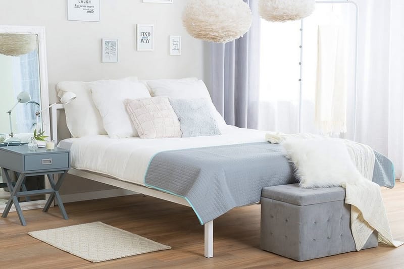 Cusset Dobbelt seng 160 | 200 cm - Hvid - Møbler - Senge - Boxmadras & boxseng