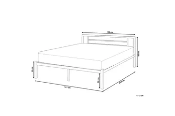 Cusset Dobbelt seng 180 | 200 cm - Sort - Møbler - Senge - Boxmadras & boxseng