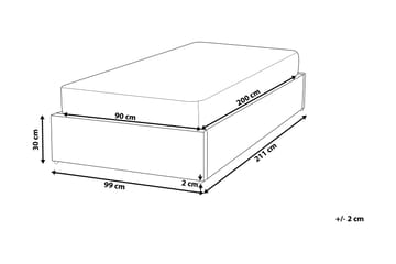 Dinan Dobbelt seng 90 | 200 cm - Beige - Møbler - Senge - Sengeramme & sengestel